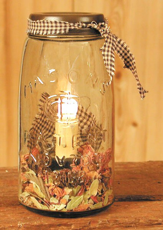 Quart Mason Jar Electric Lamp