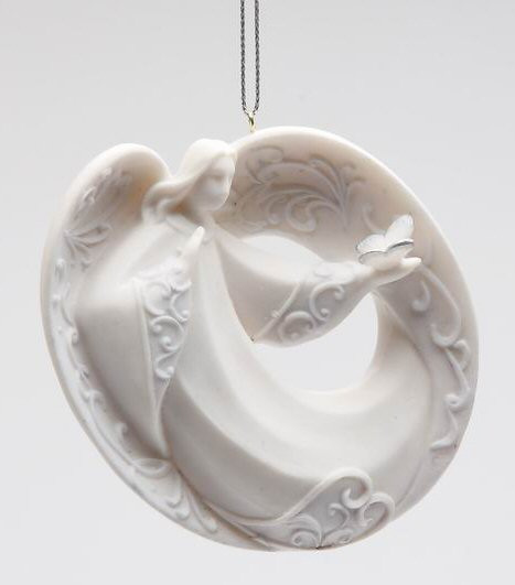 Angel with Butterfly Christmas Tree Ornaments, Set of 4
