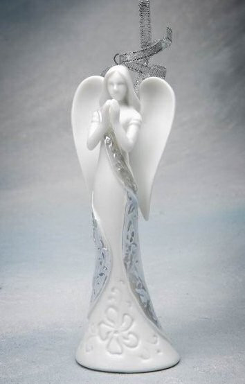 Angel of Prayer Christmas Tree Ornaments, Set of 4