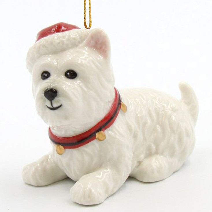 Christmas West Terrier Dog Christmas Tree Ornaments, Set of 4