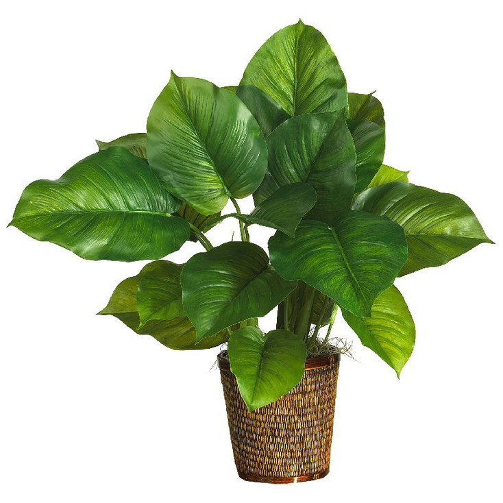 29" Large Leaf Philodendron Silk Plant (Real Touch)