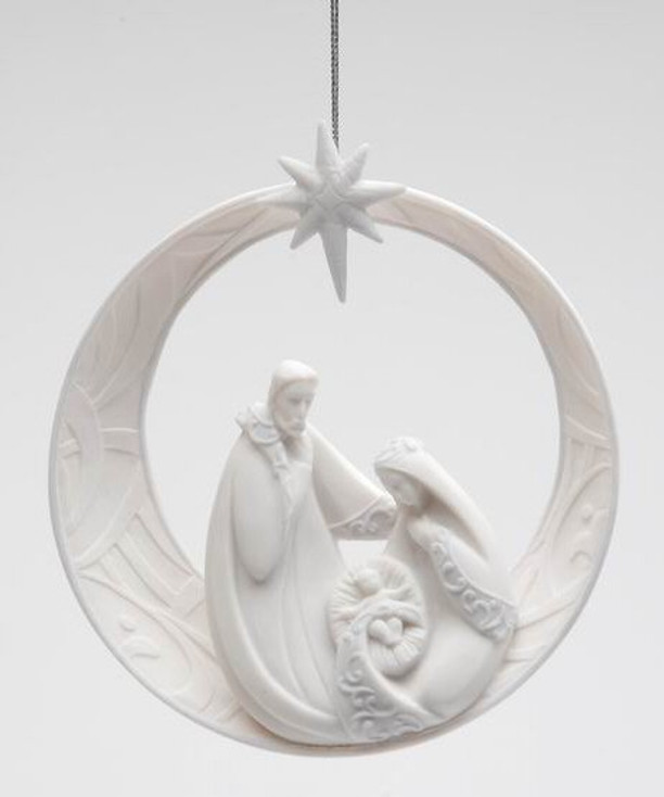 Holy Family Circle Christmas Tree Ornaments, Set of 4