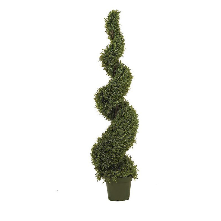 5' Rosemary Spiral Silk Tree, Indoor Outdoor