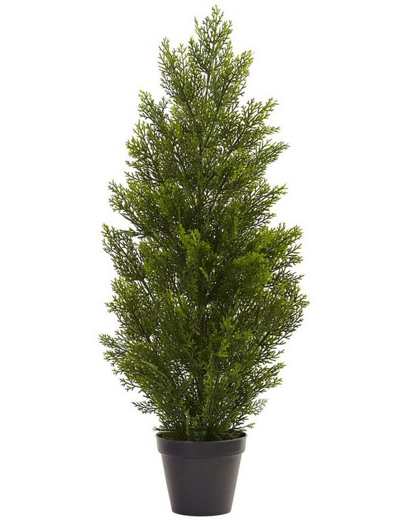 3' Mini Cedar Pine Silk Tree, Indoor Outdoor