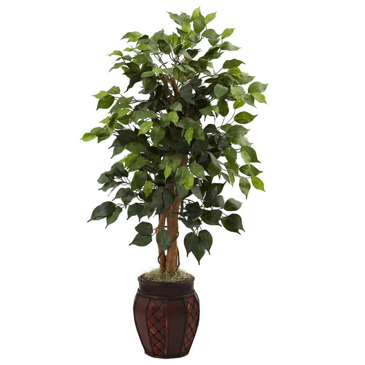 44" Silk Ficus Tree with Decorative Planter