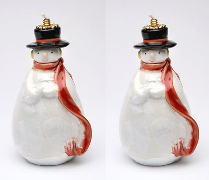 Snowman Oil Lamp, Set of 2