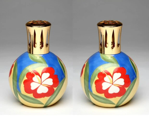 Flower Oil Lamp, Set of 2