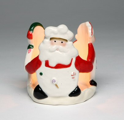 Santa with Friends Tea Light Candle Holder, Set of 4