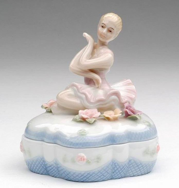 Ballerina Porcelain Diamond Box