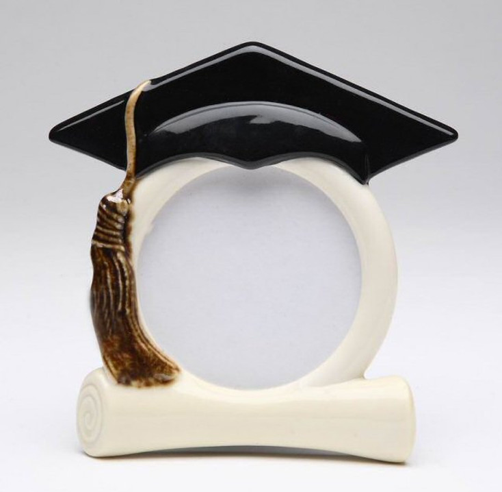 Graduation Hat Porcelain Picture Frame