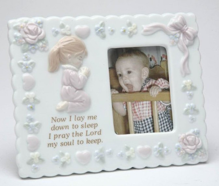 Baby Girl Porcelain Picture Frame