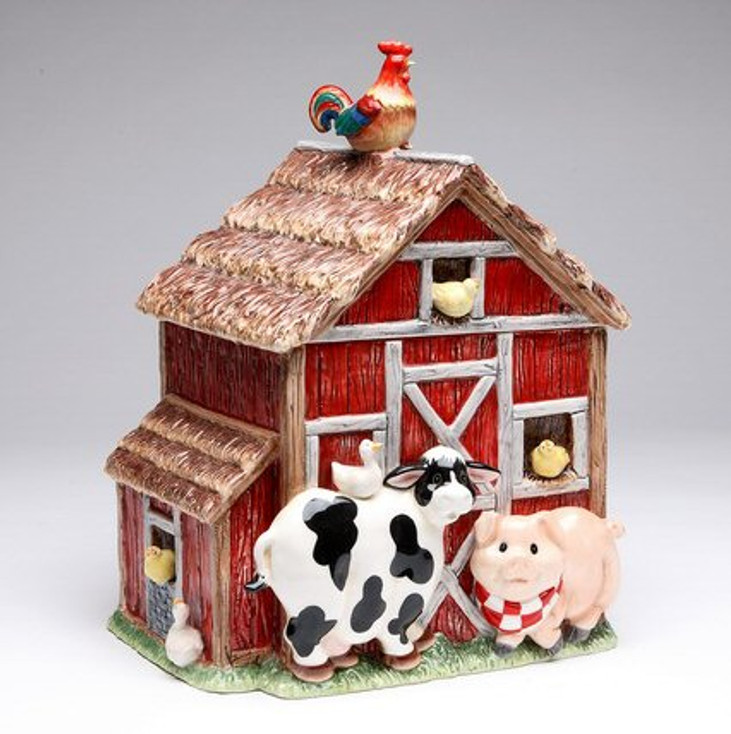 Barn Yard Ceramic Cookie Jar