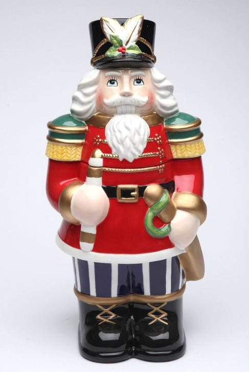 Nutcracker Porcelain Cookie Jar