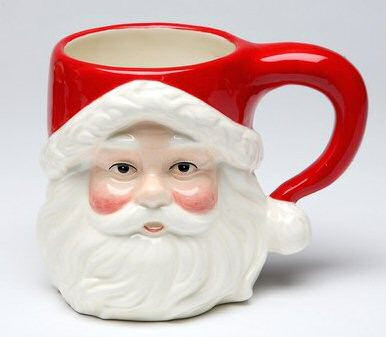 Jolly Santa Mugs, Set of 4