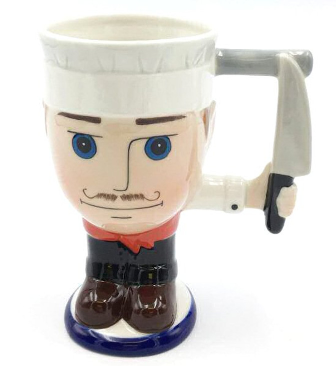 Chef with a Knife Mugs, Set of 2