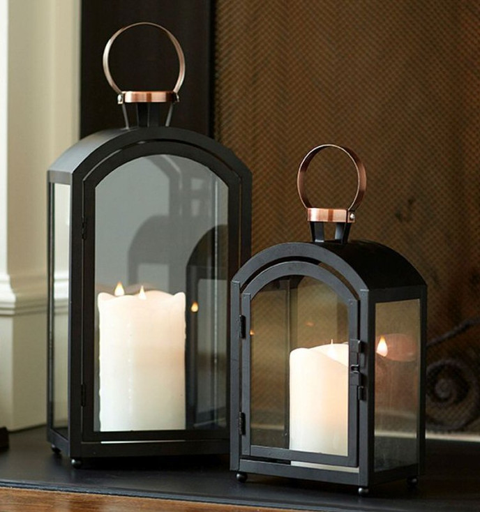 Bell Metal Candle Lanterns Candle Holders, Set of 2