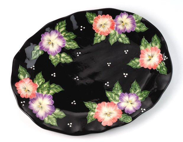 Pansy Flower Serving Platter