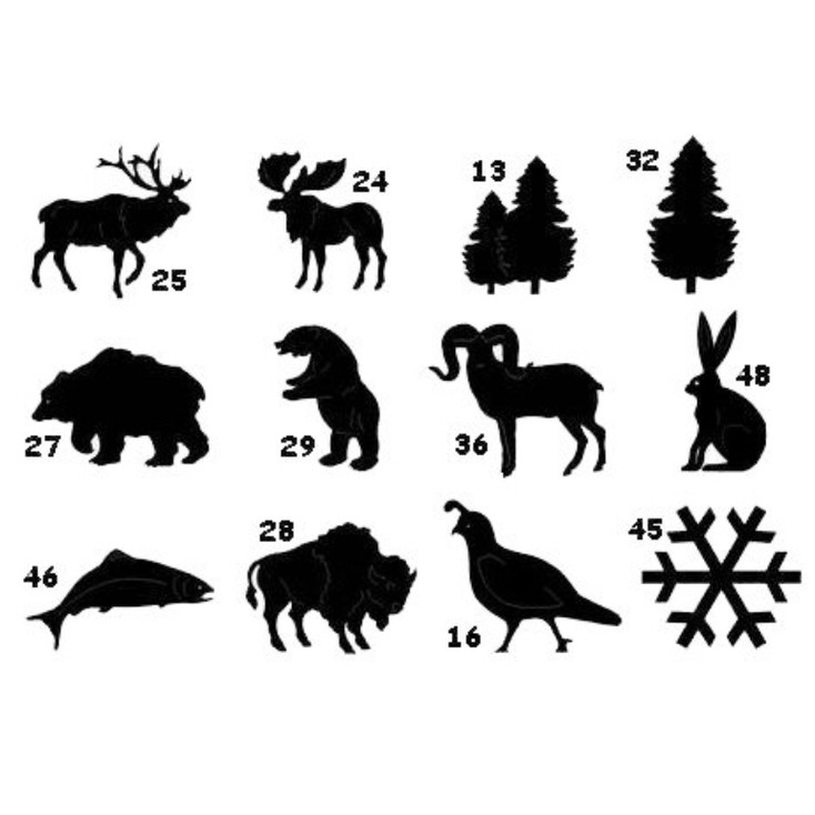 Chart of Ironcraft Wildlife Designs