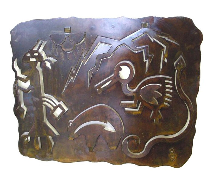 Petroglyph D Metal Wall Art