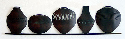 Shelf Pots Metal Wall Art