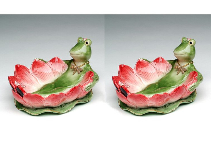 Frogalina Porcelain Dish, Set of 2