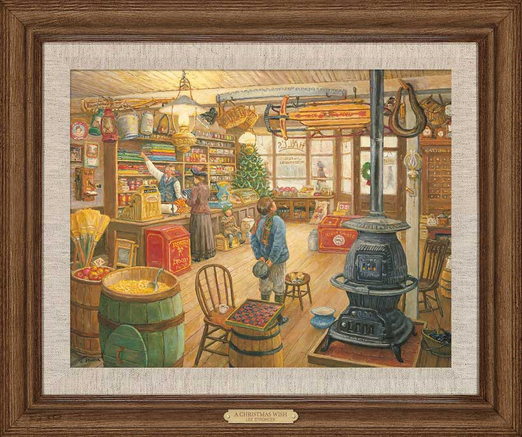 A Christmas Wish Limited Edition Framed Canvas Giclee Art Print Wall Art