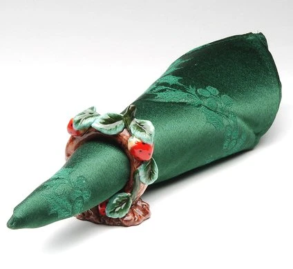 Strawberry Terra Cotta Napkin Rings, Set of 8