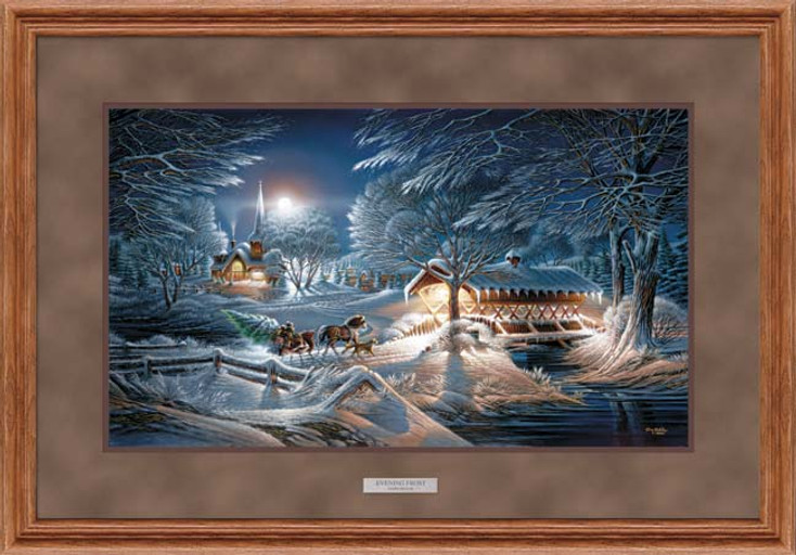 Evening Frost Elite Deluxe Oak Framed Art Print Wall Art