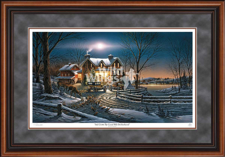 And Crown Thy Good with Brotherhood Limited Edition Walnut Framed Art Print Wall Art
