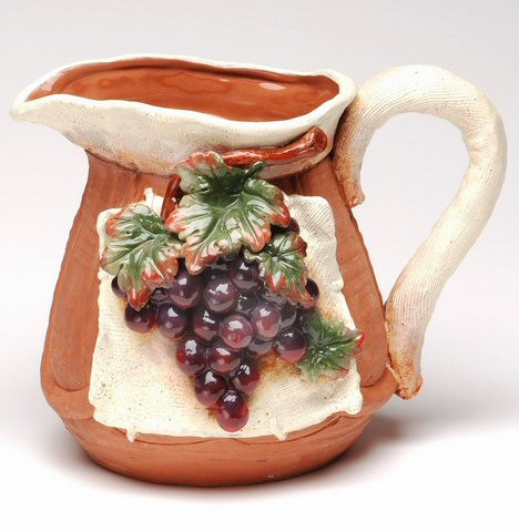 Grape Terra Cotta Pitcher