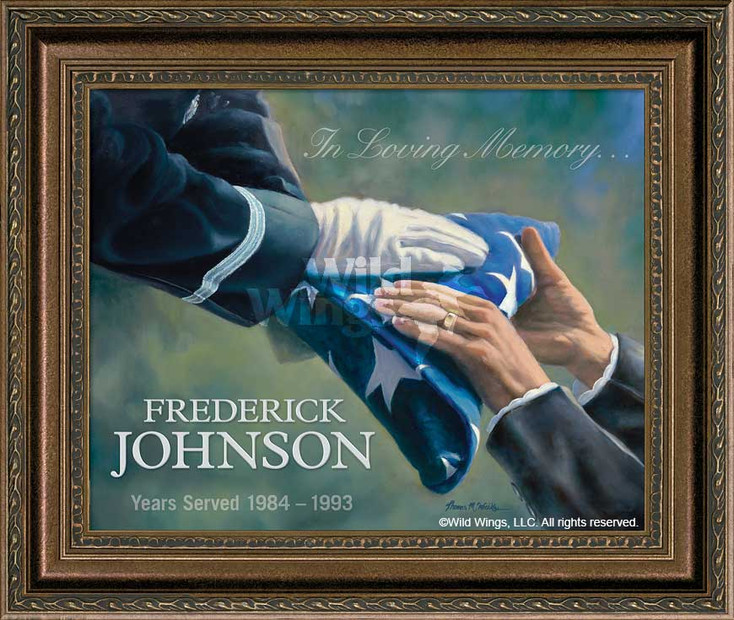 In Loving Memory Air Force Personalized Memorial Framed Canvas Art Print Wall Art