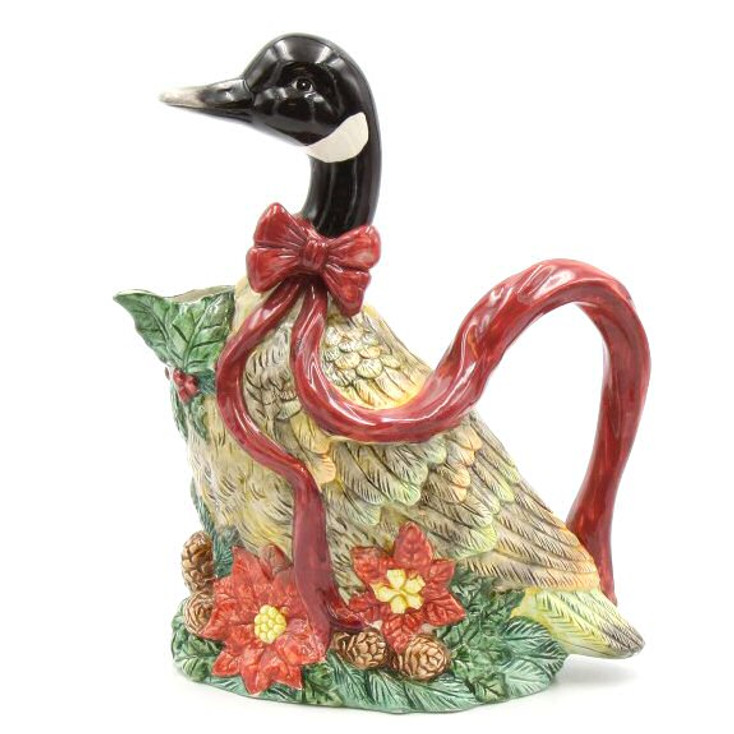 Christmas Goose Porcelain Pitcher