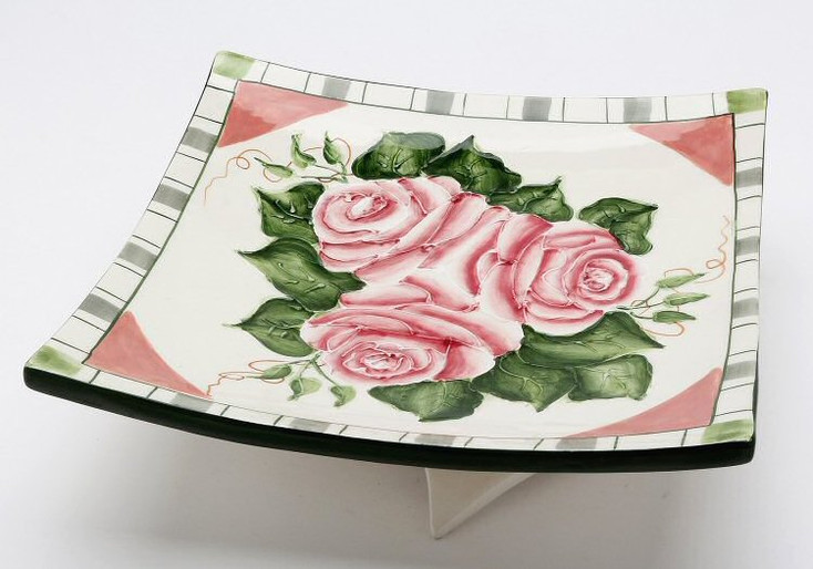 Romantic Rose Plates, Set of 2