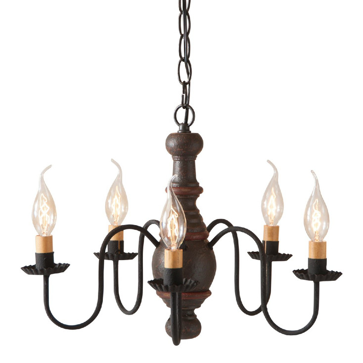 Americana Espresso Lancaster Wood Chandelier