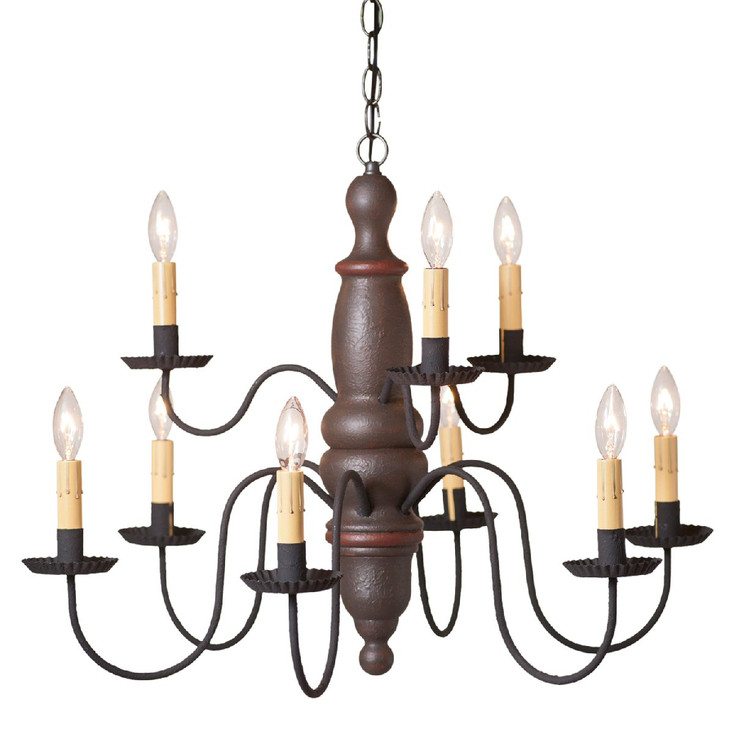 Americana Espresso Fairfield Wood and Metal Chandelier