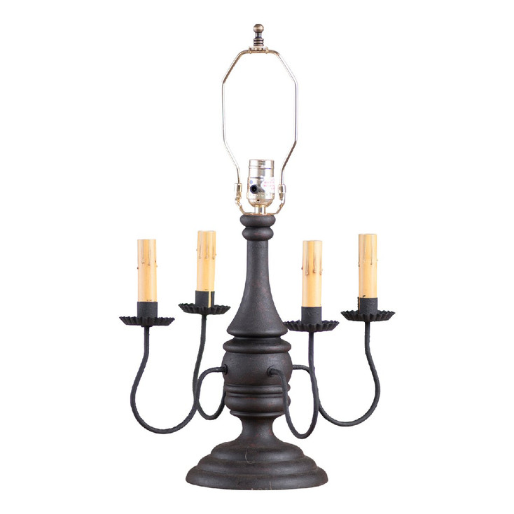 Hartford Black over Red Jamestown Table Lamp Base