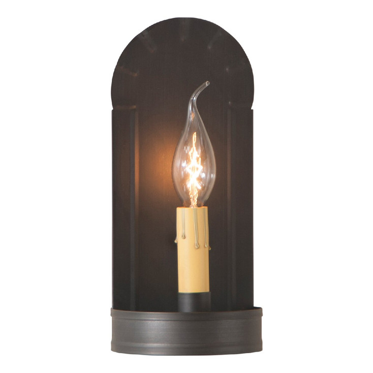 Kettle Black Fireplace Lighted Metal Wall Sconce