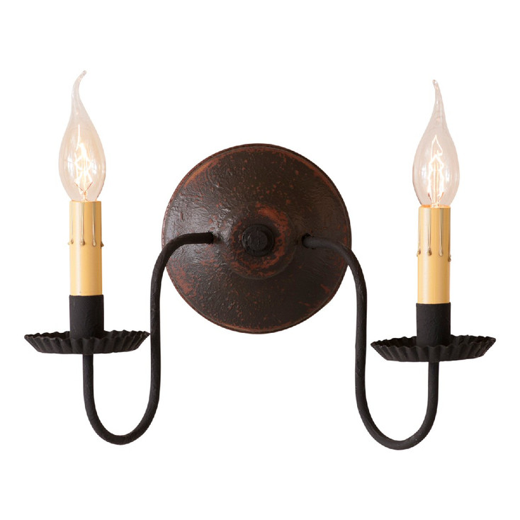 Americana Espresso Ashford Lighted Metal Wall Sconce