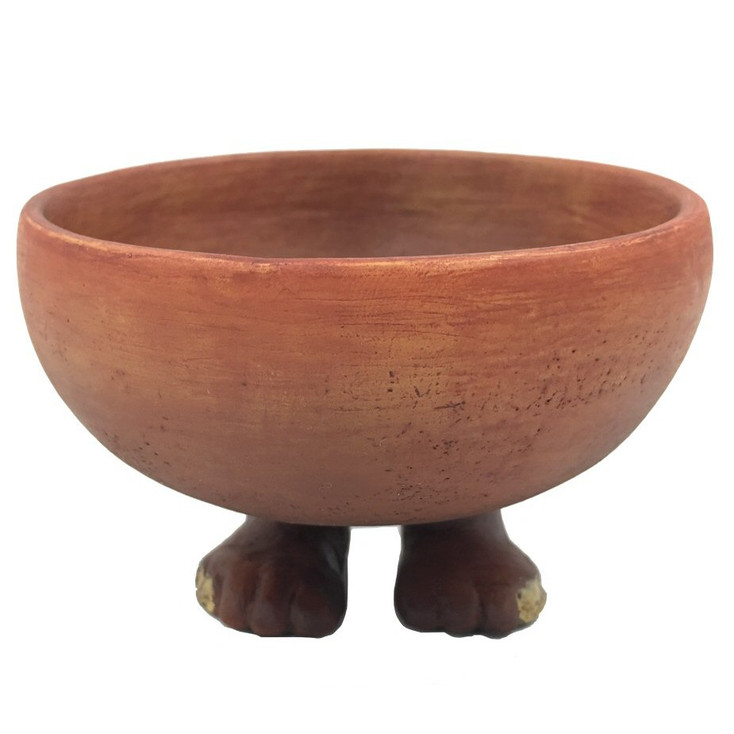 Small Egyptian Offering Bowl with Human Feet Statue