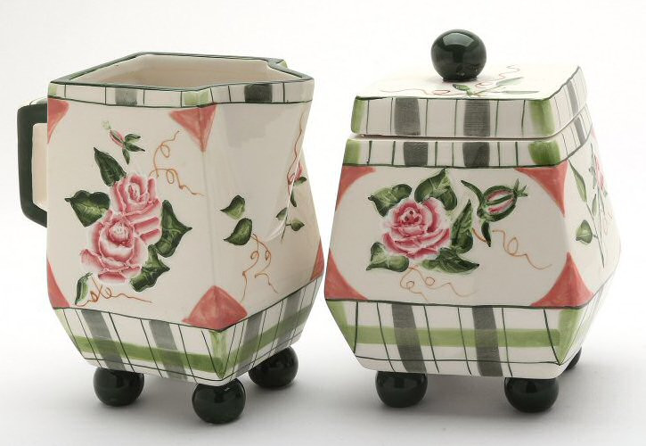 Romantic Rose Sugar and Creamer Set