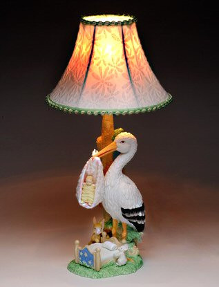 Stork Table Lamp with Shade