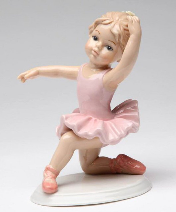 Young Ballerina with Her Knee Down Porcelain Sculpture