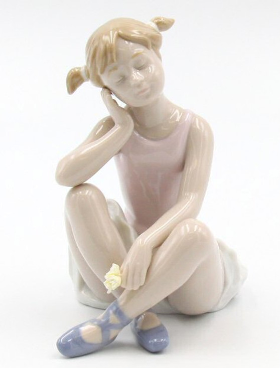 Ballerina Thinking Porcelain Sculpture by Nadal