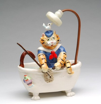 Gone Fishin Tom Cat Sculpture