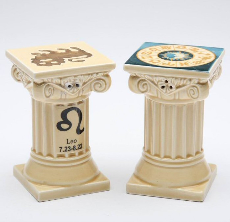 Zodiac Leo Porcelain Salt and Pepper Shakers, Set of 4