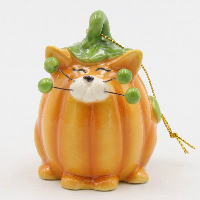 Whisker Cat Pumpkin Christmas Tree Ornaments, Set of 4