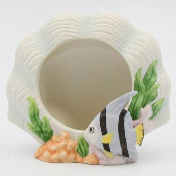 Angel Fish Porcelain Picture Frames, Set of 2