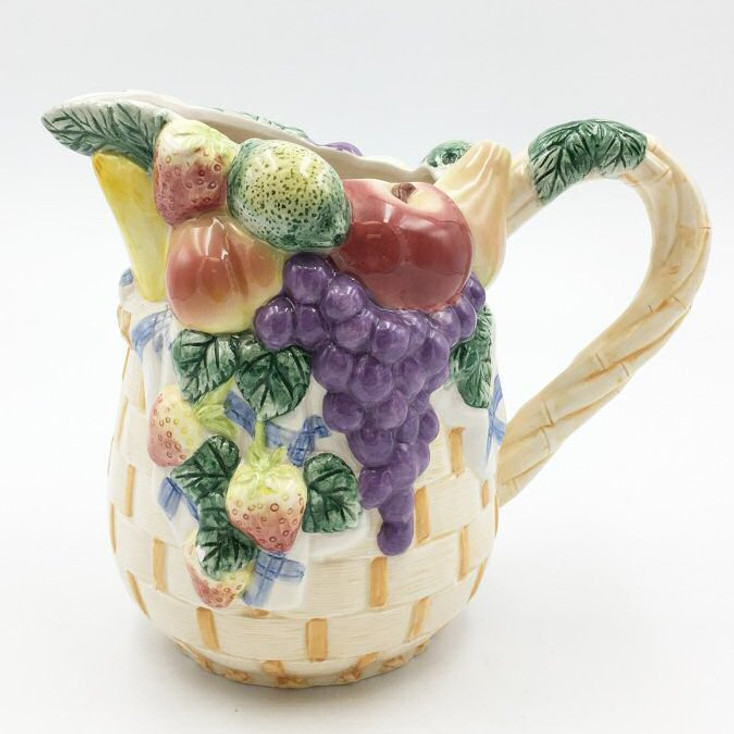 Assorted Fruits Ceramic Pitcher