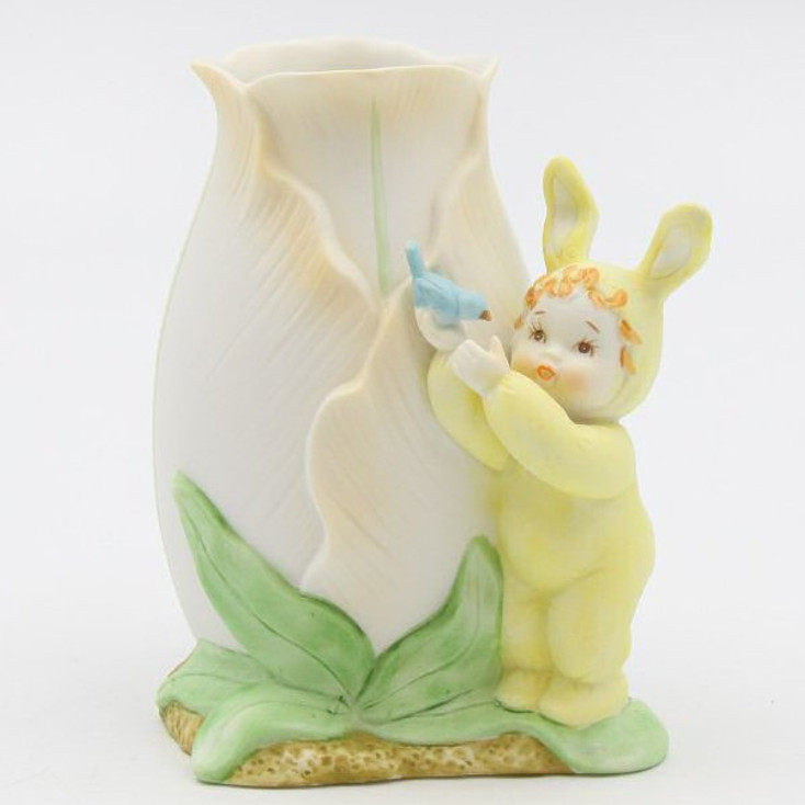 Baby Bunny Porcelain Vase