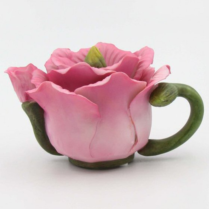 Poppy Flower Porcelain Teapots, Set of 2